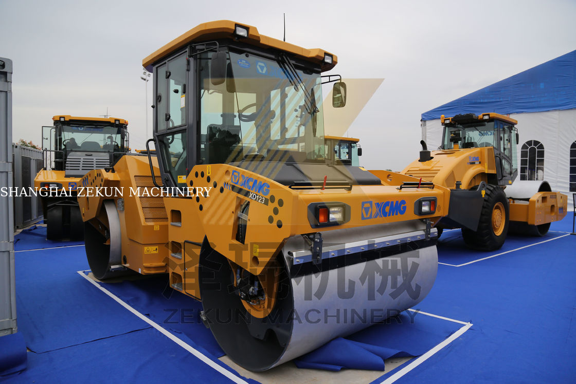 12 toneladas XCMG XD123 Roller de tambor duplo China Equipamento de construção rodoviária de estágio III