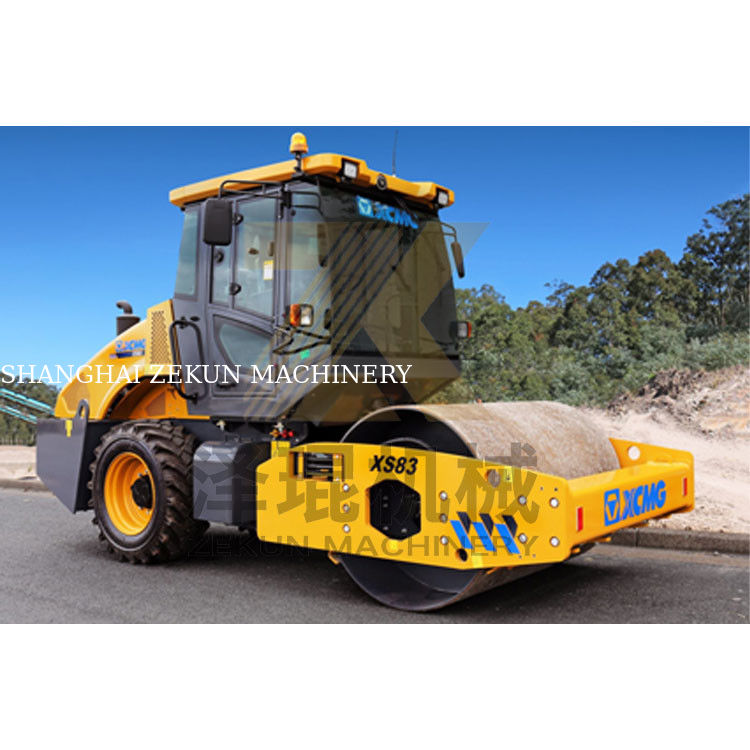8 toneladas XCMG XS83PD Roller de tambor hidráulico EU Stage T4F Equipamento