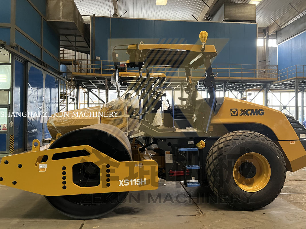 11 toneladas XCMG XS115 Full Hydraulic Roller EU Fase V Equipamento rodoviário