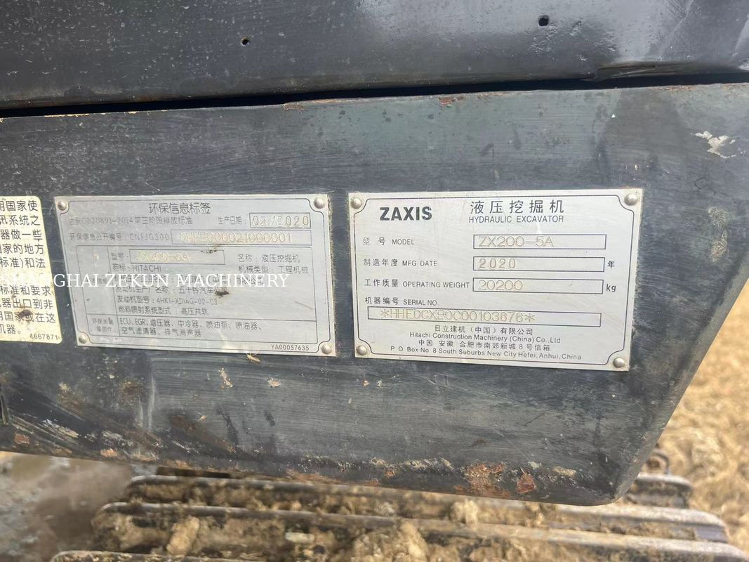 Escavadeira Hitachi ZX220-5A de 2020, 6541 horas, Altura Máxima de Escavação 630 mm, Profundidade Máxima de Escavação 670 mm, Para Trabalhos Pesados