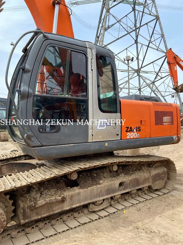 Escavadeira Hitachi ZX200-3G Usada Com 11050hrs Comprimento do Braço 2,94 M Comprimento da Lança 5,7 M